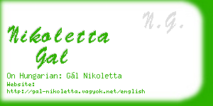 nikoletta gal business card