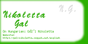 nikoletta gal business card